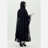 پیراهن مجلسی زنانه مدل دانتی رویه دانتلی و زیره کرپ بوگاتی مشکی فری سایز 38 تا 48