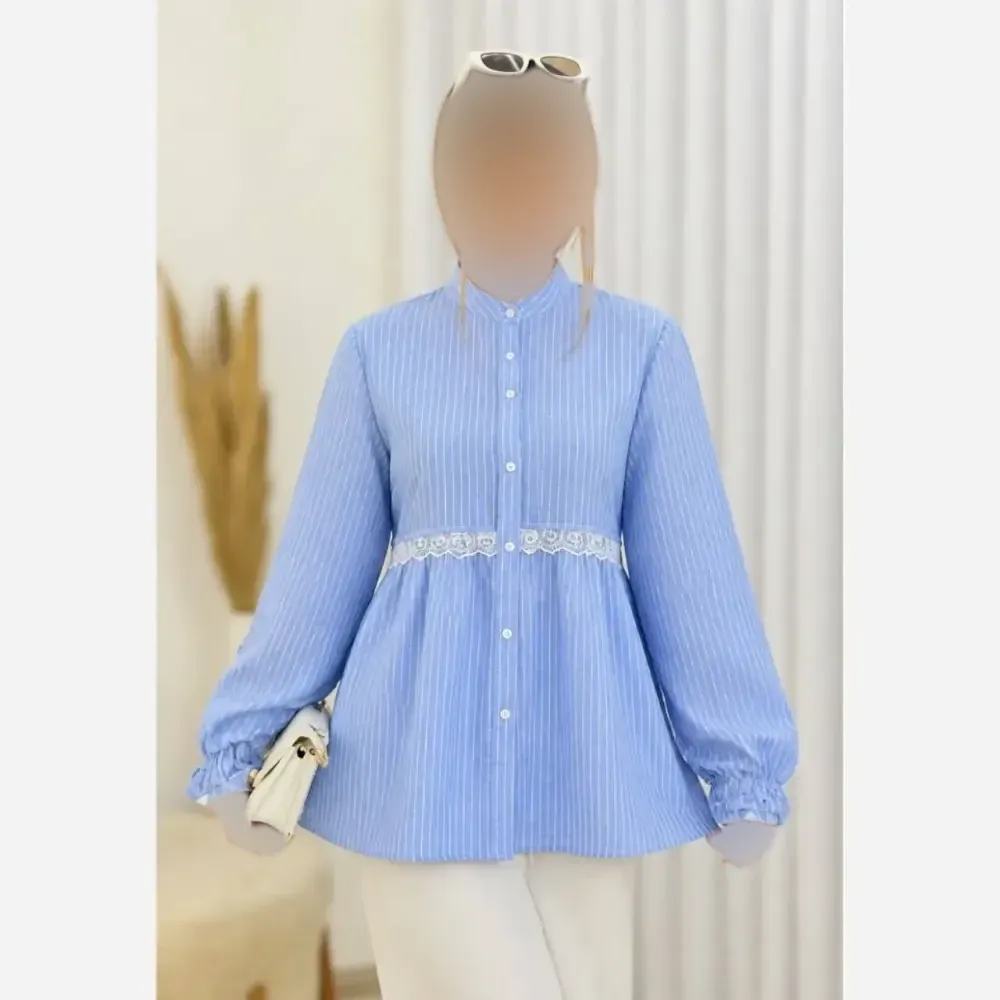 شومیز نخی زنانه مدل آزاده خنک و تابستانه فری سایز 36 تا 46