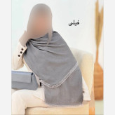 شال پلیسه لبه توری مجلسی قواره بزرگ در رنگبندی متنوع