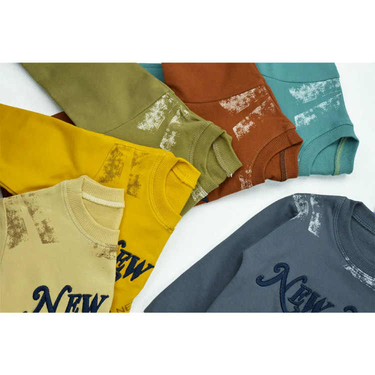 بلوز شلوار پسرانه طرح نیویورک جنس پنبه سوپر