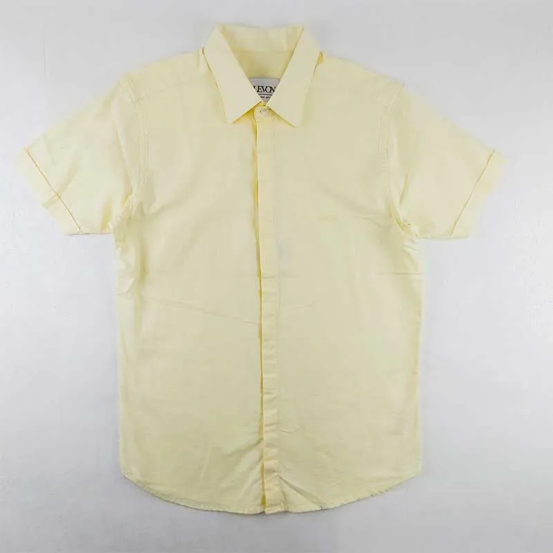پیراهن آستین کوتاه مردانه نخی کنفی کد 9189