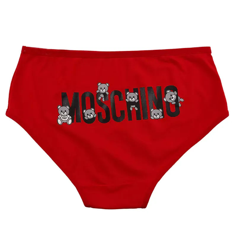 شورت اسلیپ زنانه نخی چاپی طرح خرس موسکینو سایز 3XL بانوسایز