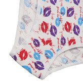 ست شورت و سوتین نخی فنردار طرح لب kiss me سایزبندی کامل