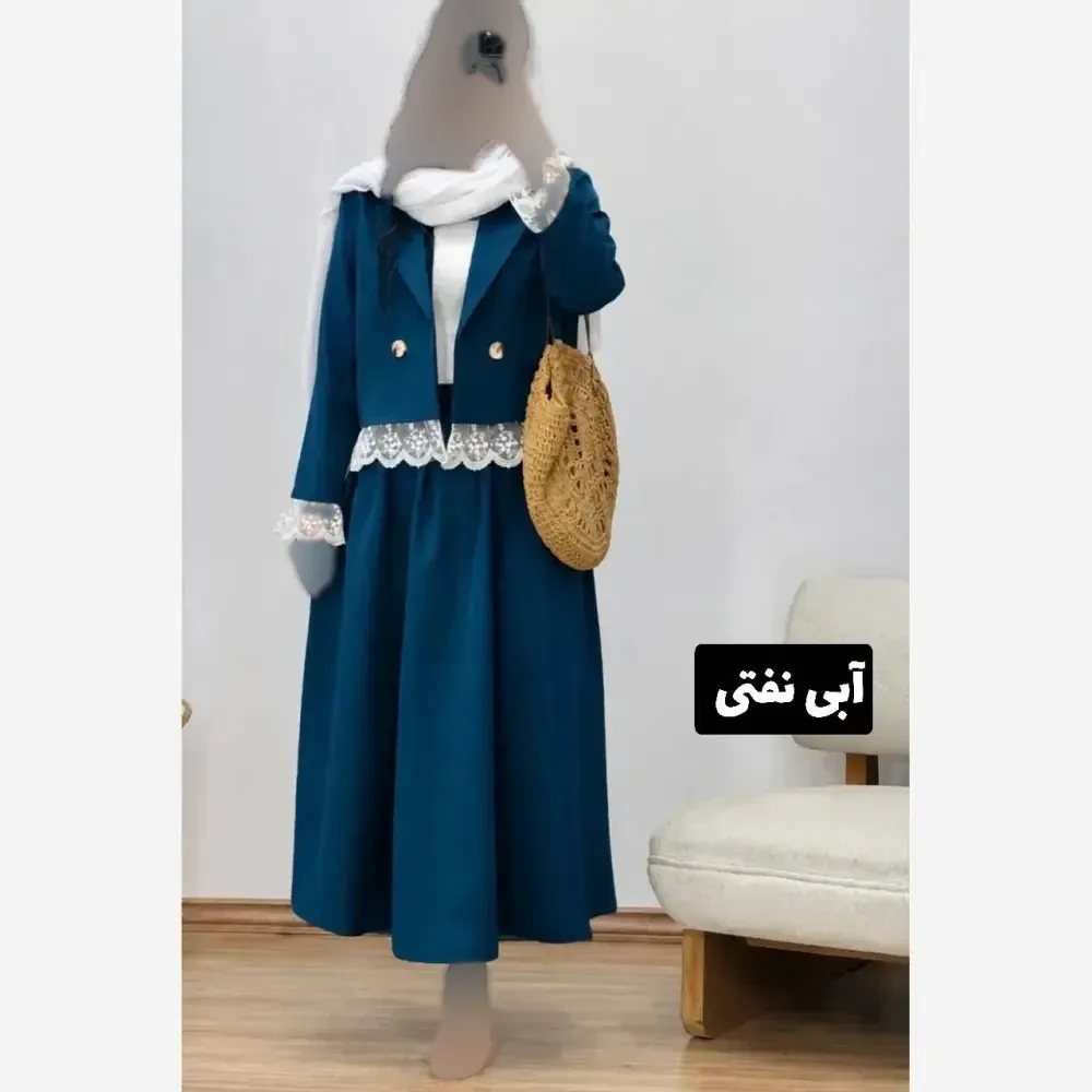 کت دامن عروسکی زنانه جنس مازراتی فری سایز تا 46