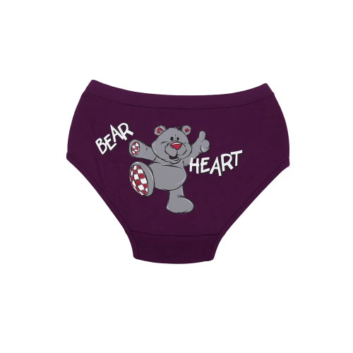 شورت زنانه اسلیپ نخی کش پهن طرح Bear Heart سایز XL بانوسا