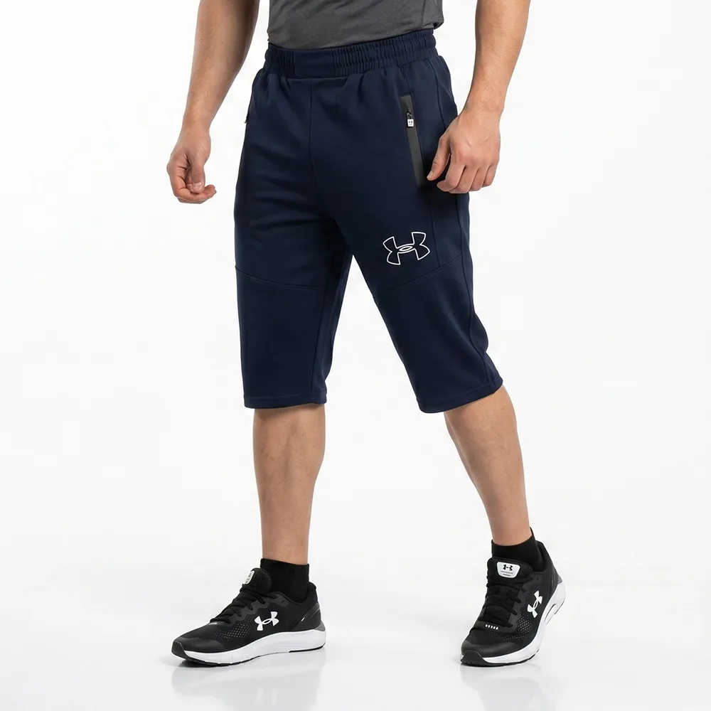شلوارک ورزشی مردانه جنس فلازت جیب زیپدار مدل بلند