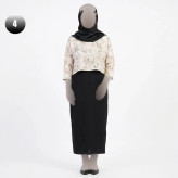 ست کراپ و سارافون زنانه طرح دار کد 11768