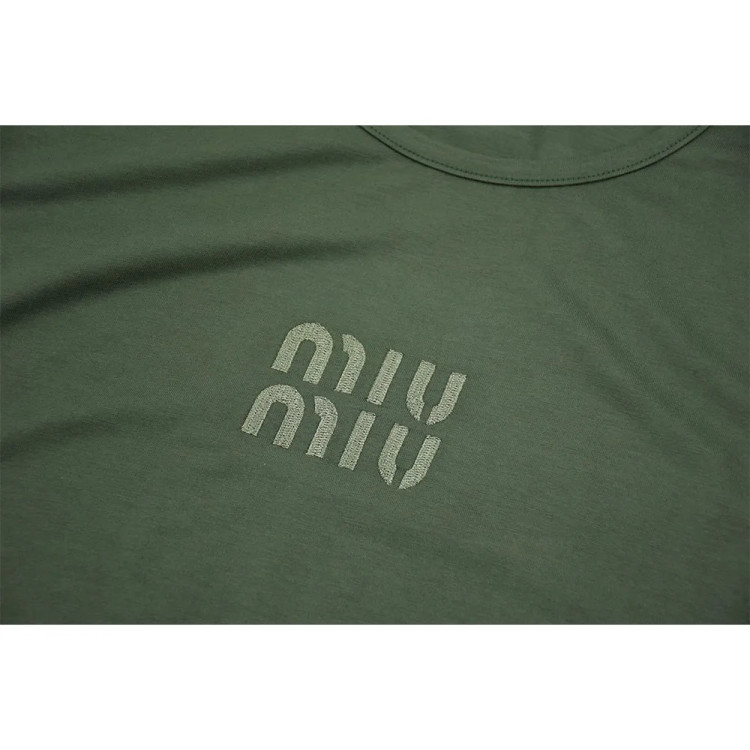 تاپ زنانه ویسکوز آستین حلقه طرح MIU MIU کد 11117