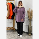 شومیز دخترانه طرح استیکر خرس جنس داکرون فری سایز 36 تا 46