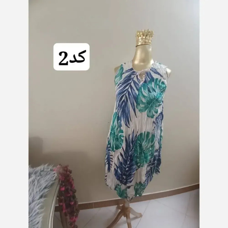 پیراهن ساحلی زنانه نخی خارجی فری سایز مدل دلربا