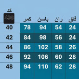 شلوار زنانه مازراتی راسته دمپا پاکتی اداری جنس مازراتی دبل قد 93