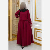 سارافون و رویه زنانه مدل لیلیوم جنس الیزه خرجکار مروارید فری سایز تا 48