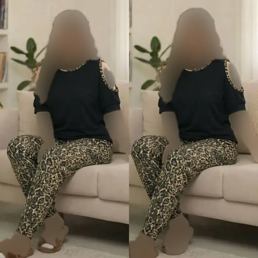 ست تیشرت و شلوار زنانه مدل پرنس جنس ویسکوز کش فری سایز 38 تا 48