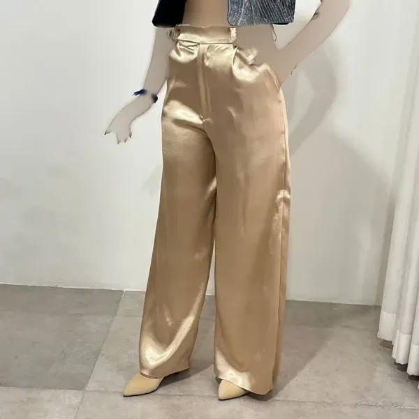 شلوار بگ زنانه ساتن طرح دار کد 1196 مناسب سایز 36 تا 42