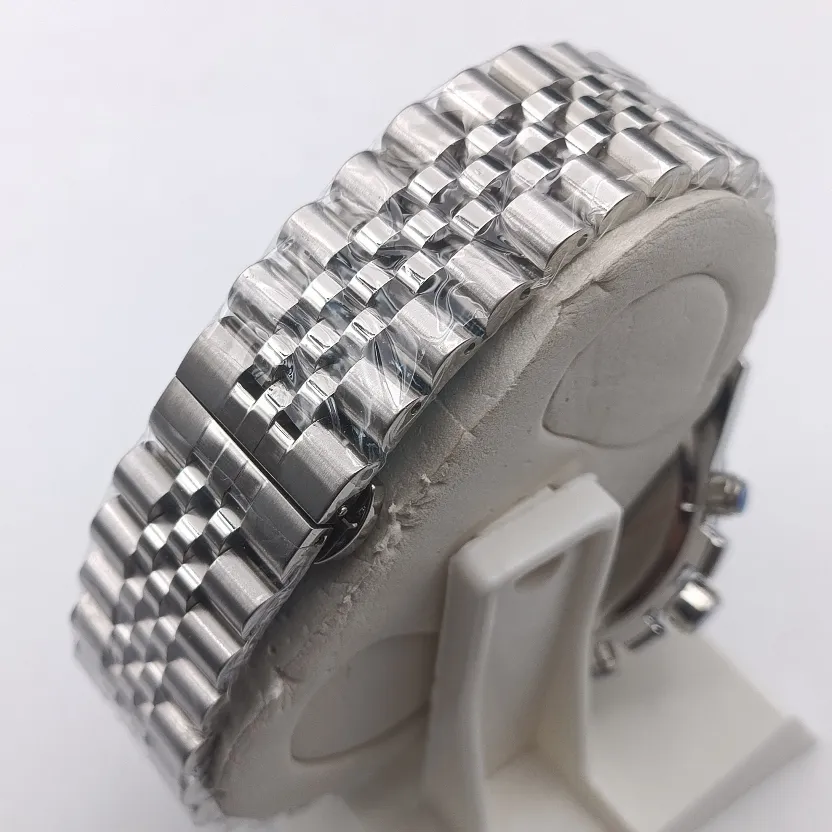 ساعت مچی مردانه سیکو استیل صفحه سفید طرح سه موتور با تقویم و موتور ژاپن