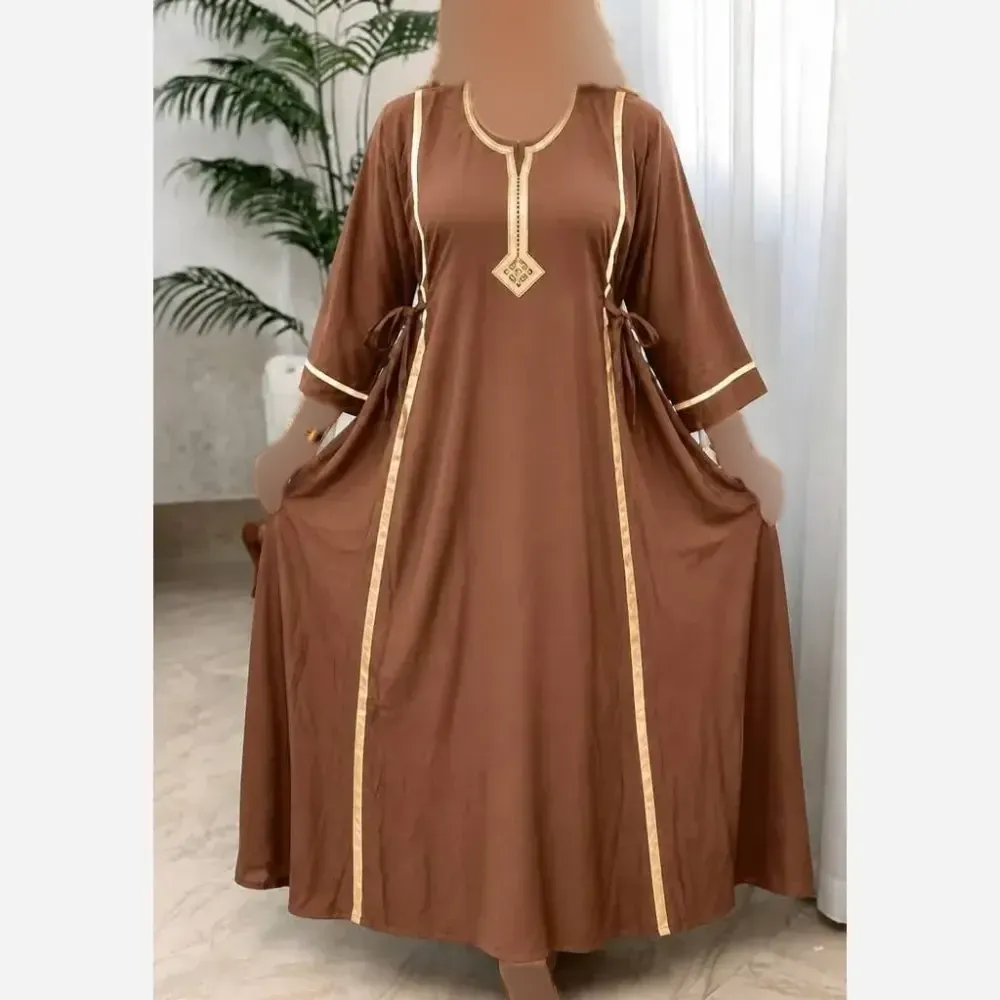 پیراهن زنانه مدل پوپک جنس تمام نخ خنک و ضد تعریق فری سایز 36 تا 46