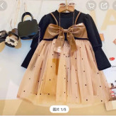 پیراهن دخترانه وارداتی طرح پینترستی مناسب 3 ماه تا 4 سال