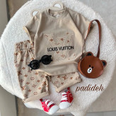 ست تیشرت و شلوارک بچگانه طرح LV