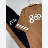 ست تیشرت و شلوار زنانه مدل good جنس پنبه گلکسی فری سایز 38 تا 46