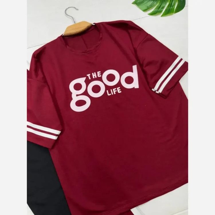 ست تیشرت و شلوار زنانه مدل good جنس پنبه گلکسی فری سایز 38 تا 46