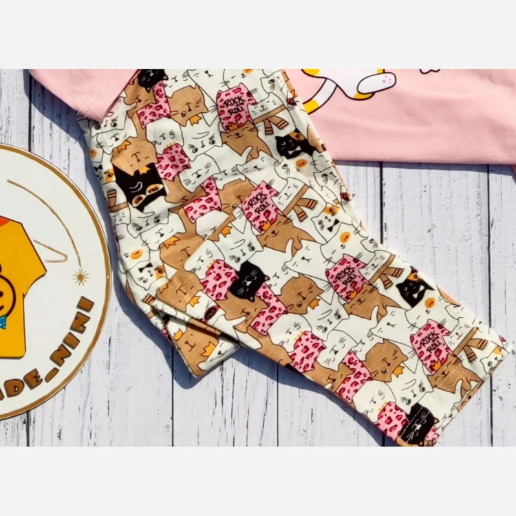 ست راحتی دخترانه نخ پنبه وارداتی مناسب 3 تا 7 سال