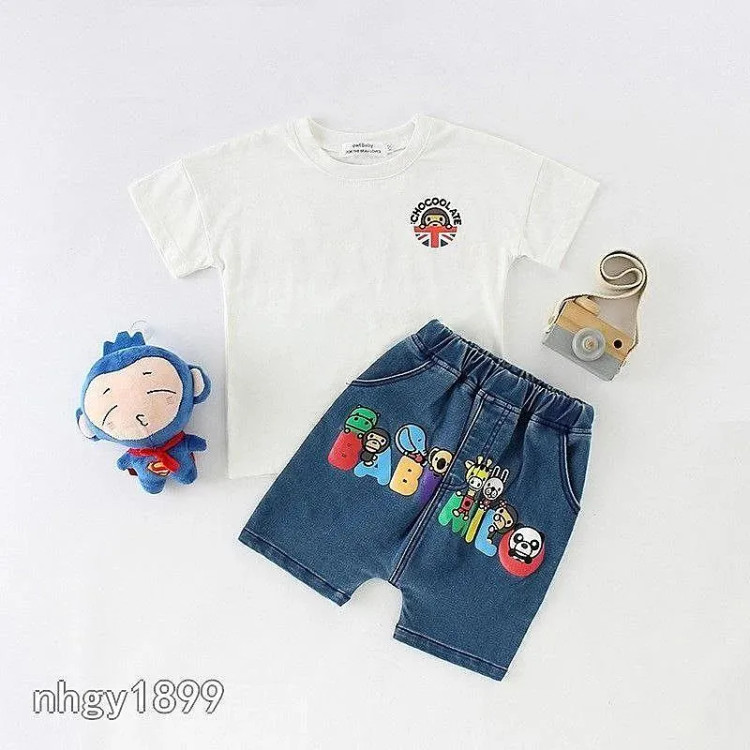 ست تیشرت و شلوارک فانتزی بچگانه طرح حیوانات مناسب 6 ماه تا 4 سال