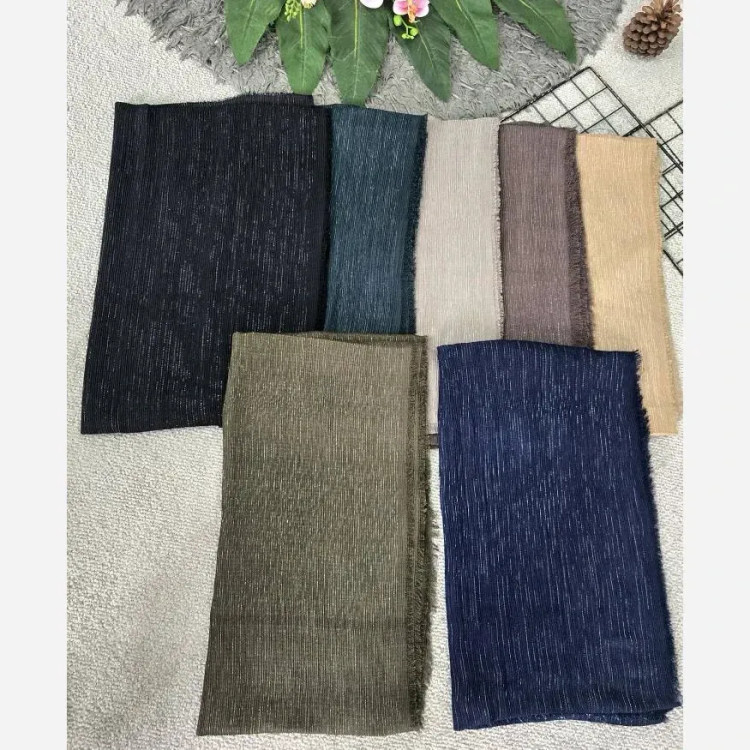 شال پلیسه لمه دار دور ریش ابعاد 175 در 75 سانتی متر