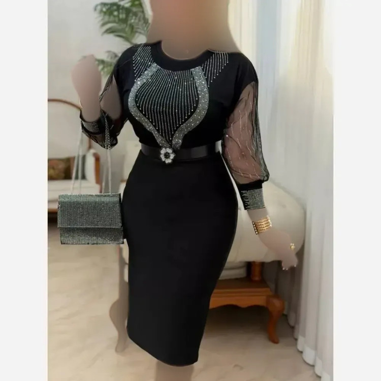 شومیز مجلسی زنانه مدل ساعت شنی جنس ویسکوز پنبه رنگ مشکی فری سایز 38 تا 48