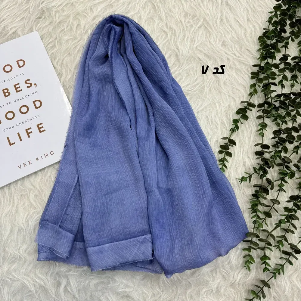 شال حریر دور نوار قواره بزرگ 85 در 210 سانتیمتر بدون لیز خوردن
