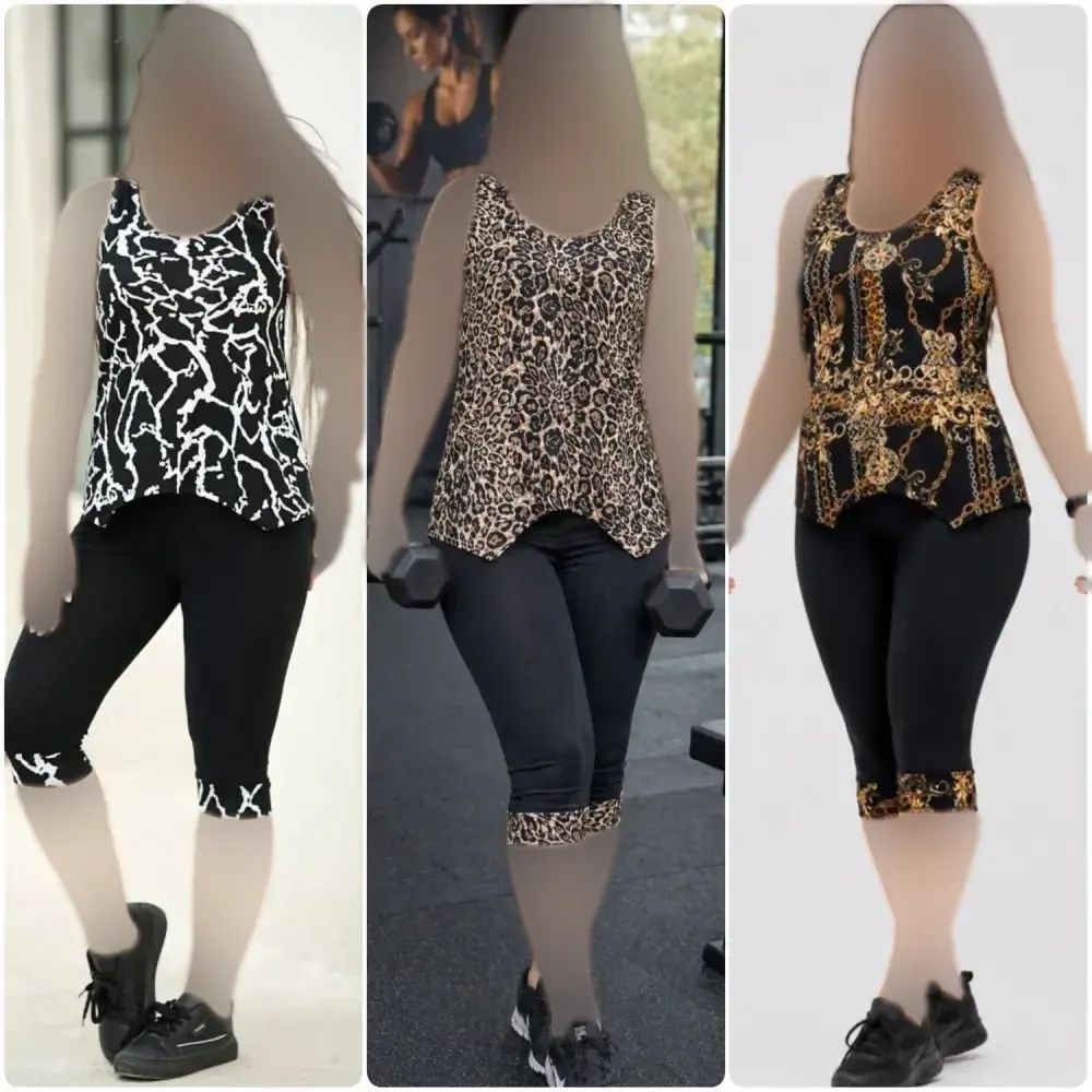 ست تاپ و شلوارک زنانه مدل چیچک جنس ویسکوز الیزه فول کش فری سایز 38 تا 48