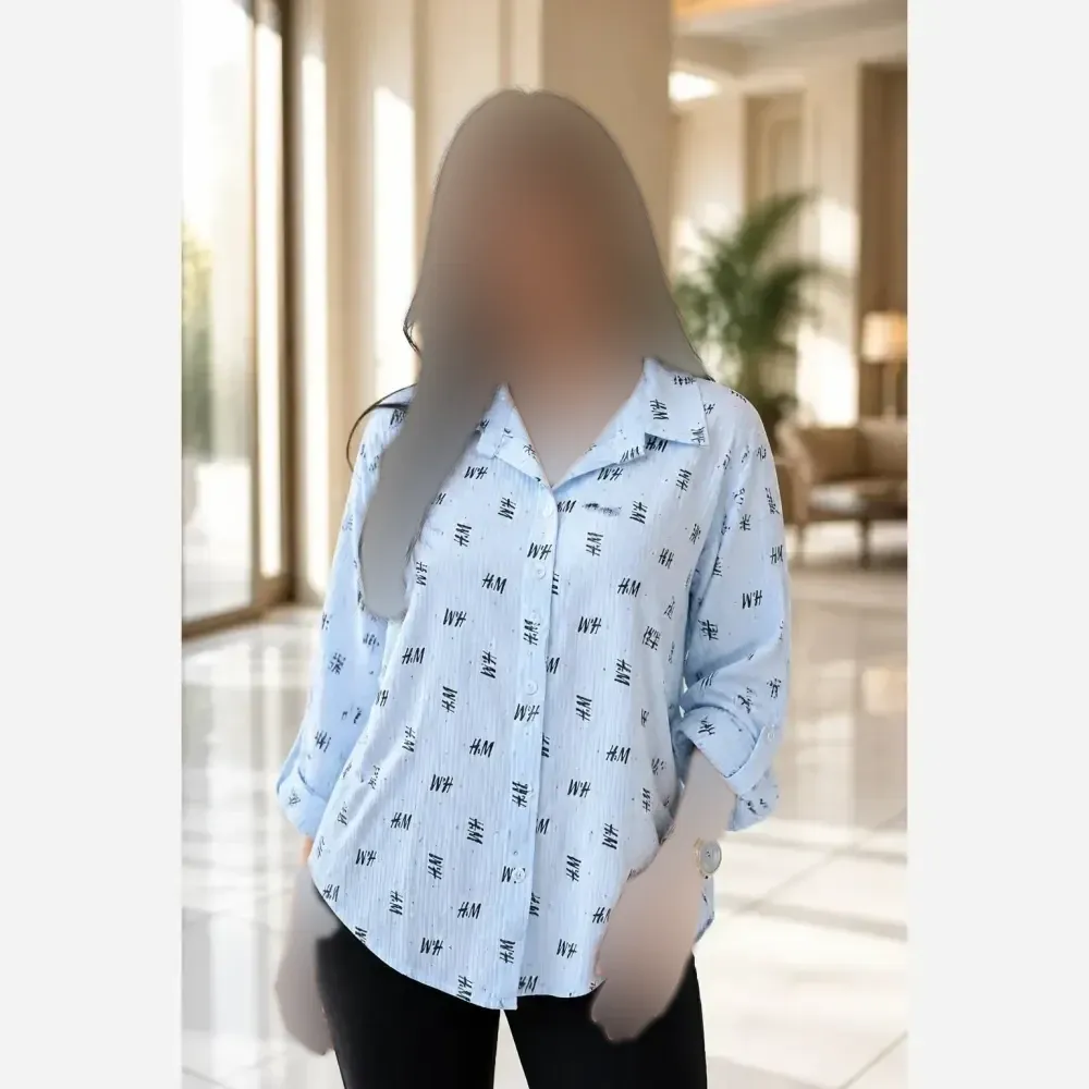 شومیز مانتویی زنانه جنس کاملس اعلا چاپ اکلیل فری سایز 38 تا 50
