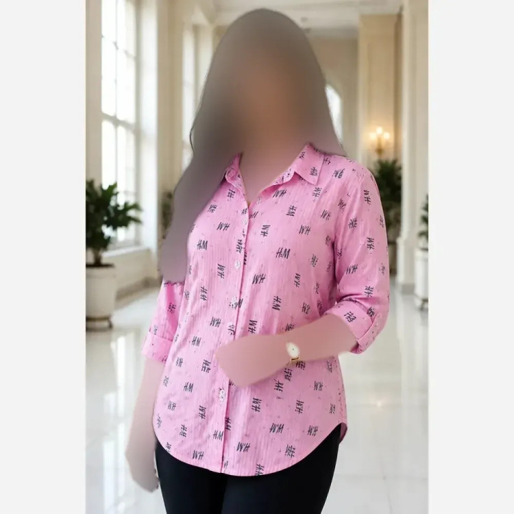 شومیز مانتویی زنانه جنس کاملس اعلا چاپ اکلیل فری سایز 38 تا 50