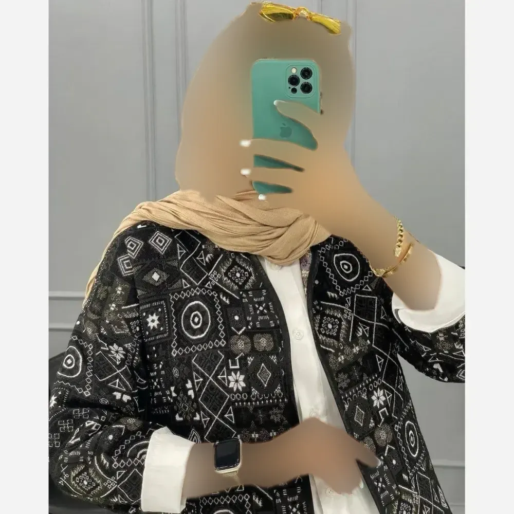 کت زنانه گلیمی جنس تافته سوزن دوزی سنتی فری سایز 36 تا 46