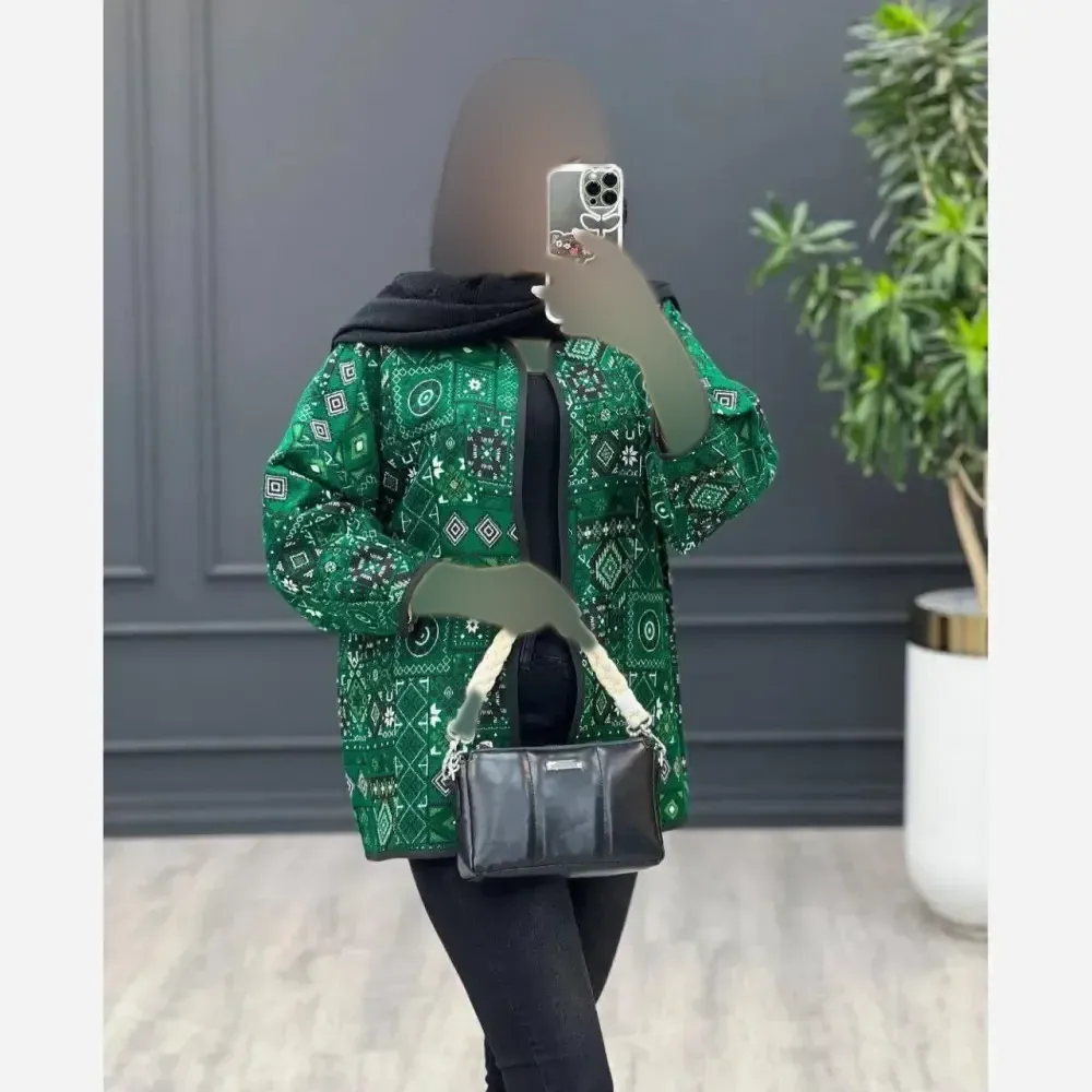 کت زنانه گلیمی جنس تافته سوزن دوزی سنتی فری سایز 36 تا 46