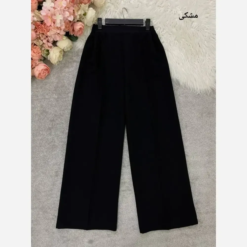 شلوار بگ مازراتی 330 گرم درجه یک زنانه با کمر کش و پیلی دار