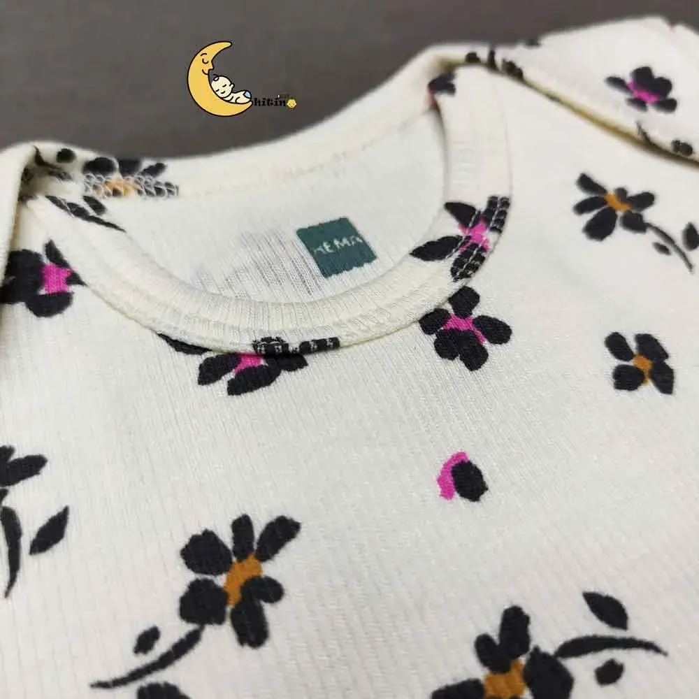 بادی آستین کوتاه کبریتی نوزادی دخترانه برند Hema جنس نخ پنبه وارداتی 3 تا 36 ماه