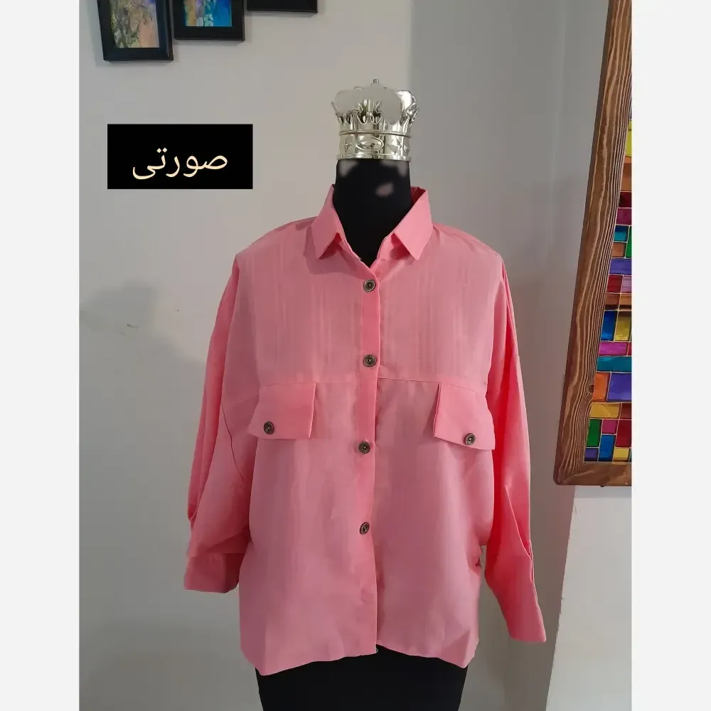 مانتو پانچ کوتاه اسپرت دانشجویی پارچه لینن قواره دار سایز بزرگ