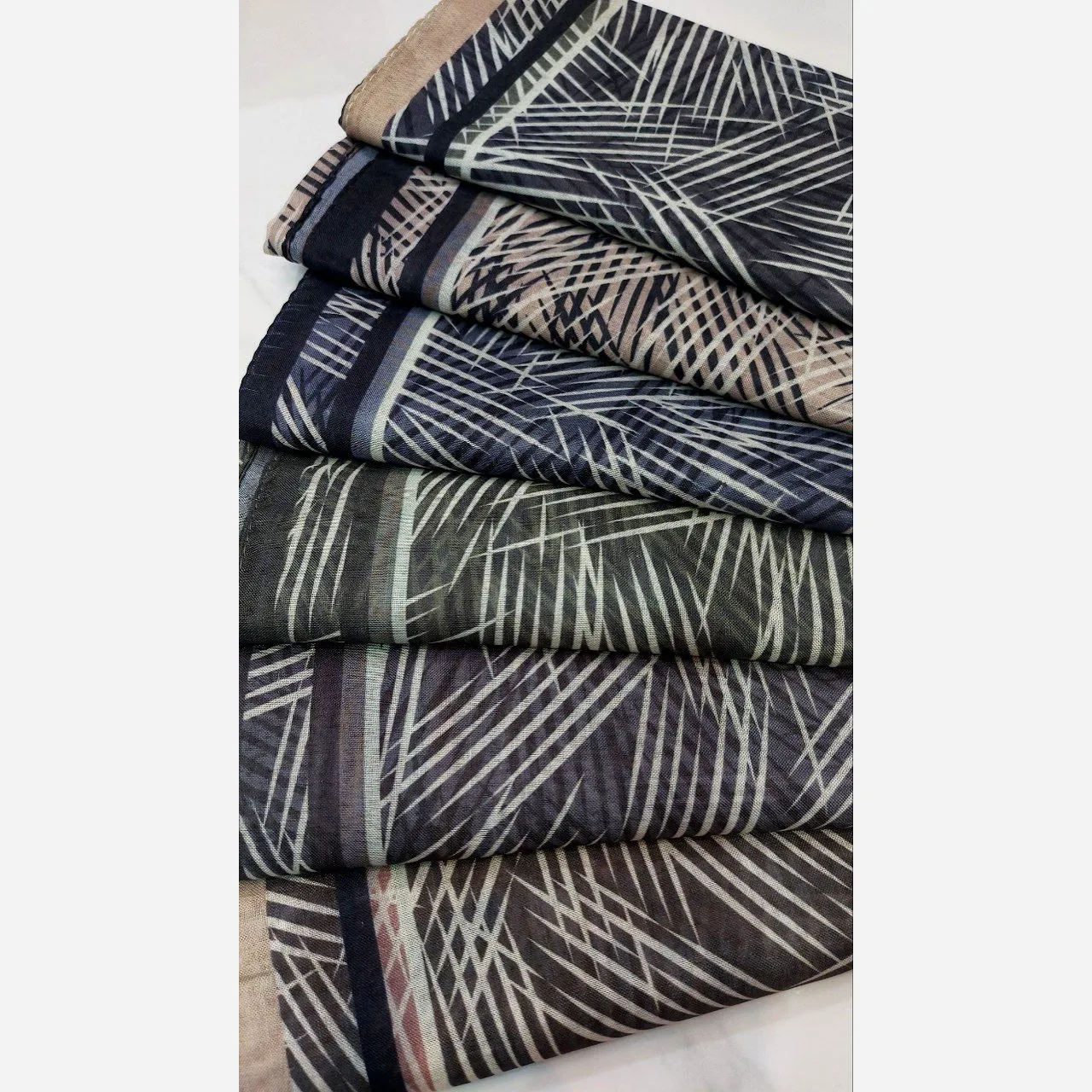 بسته 100 عددی روسری نخی قواره یک متری دوردوخت با ایستایی عالی