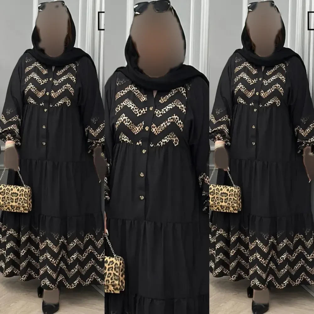 پیراهن زنانه مدل آرتور جنس بوگاتی رنگ مشکی سایز فری 38 تا 48