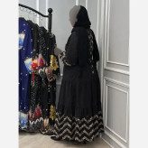 پیراهن زنانه مدل آرتور جنس بوگاتی رنگ مشکی سایز فری 38 تا 48