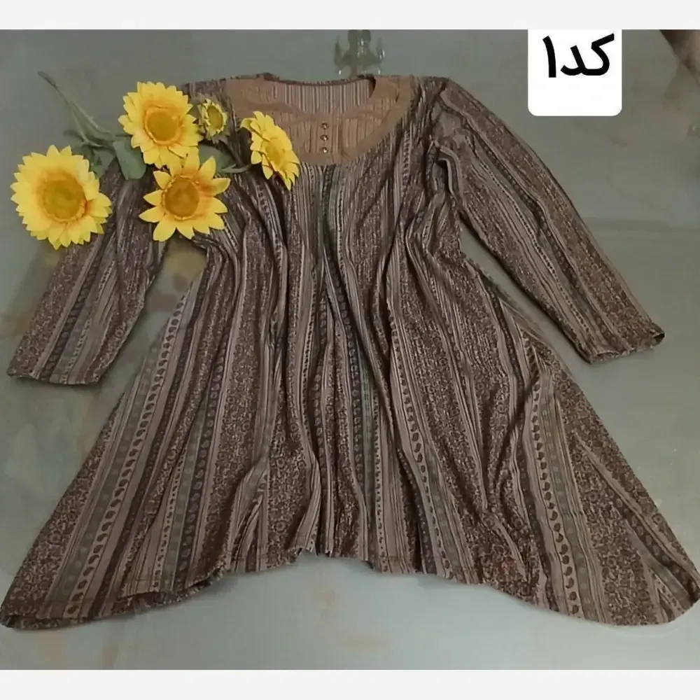 تونیک زنانه مدل لاله جنس فلامنت خنک فری سایز مناسب سایز 38 تا 48