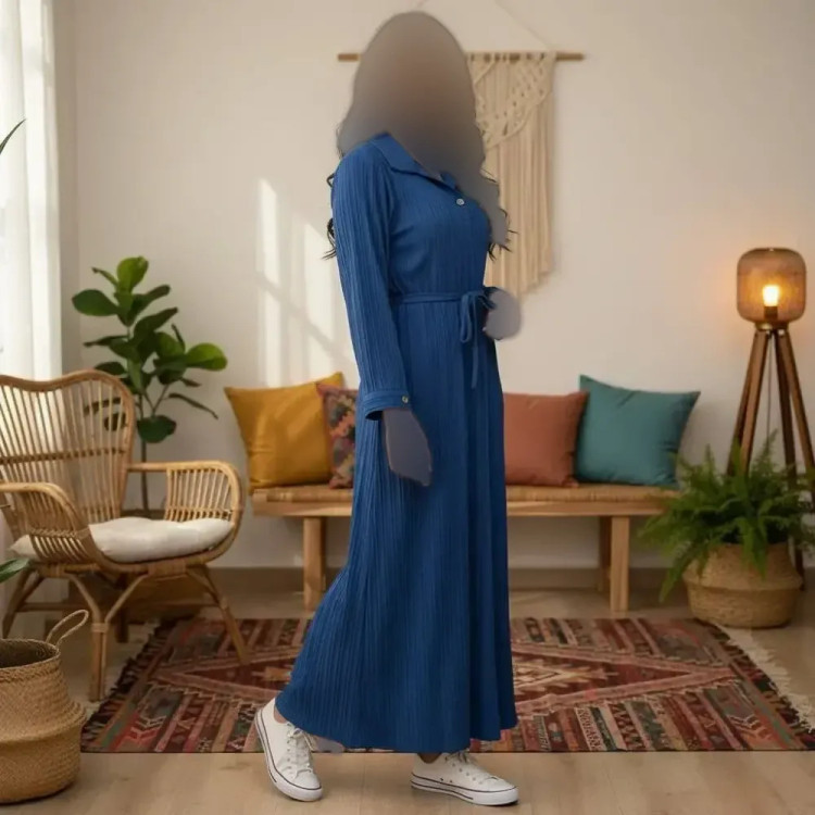 پیراهن بلند زنانه جنس سوپر آیوا فری سایز مناسب 38 تا 46