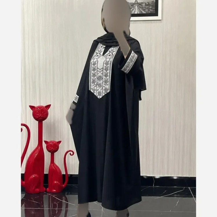 پیراهن عبا رها زنانه جنس کرپ اسکاچی و تافته فری سایز مناسب 38 تا 60