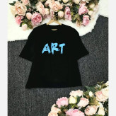 تیشرت باکسی زنانه طرح ART جنس پنبه 100٪ فری سایز اورسایز