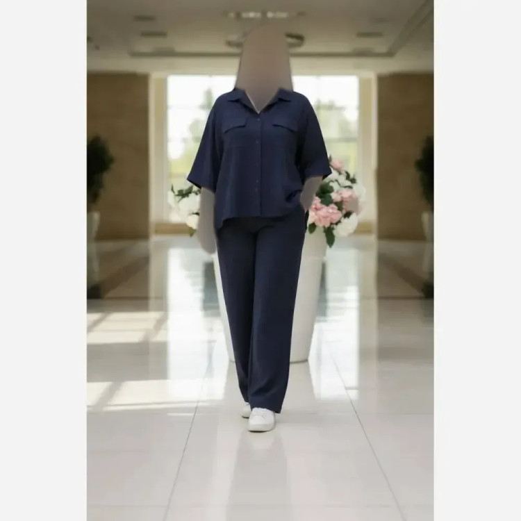 شومیز مانتویی نخی زنانه تابستانه فری سایز