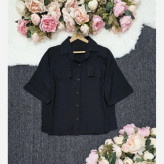 شومیز مانتویی نخی زنانه تابستانه فری سایز