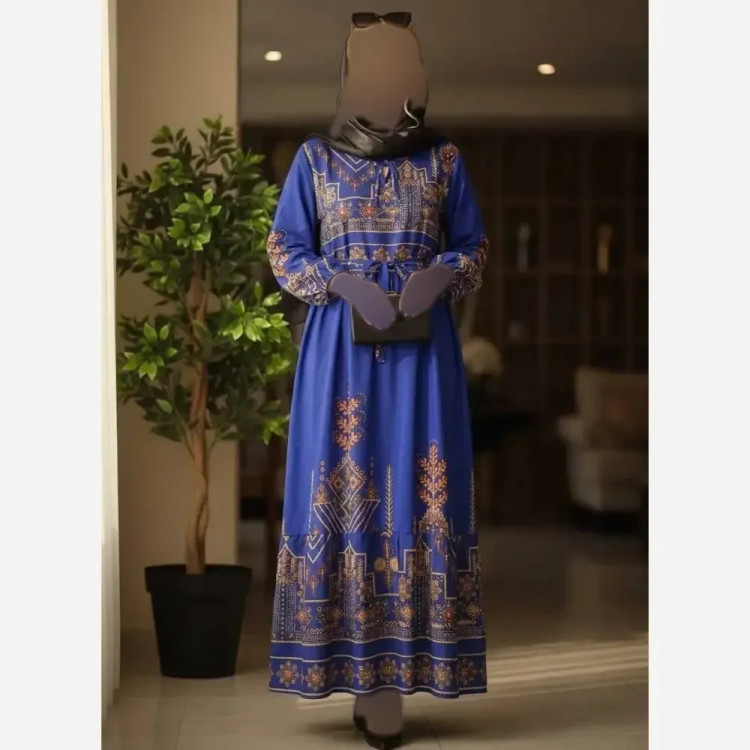 پیراهن ساحلی زنانه مدل کتیبه جنس بوگاتی فری سایز
