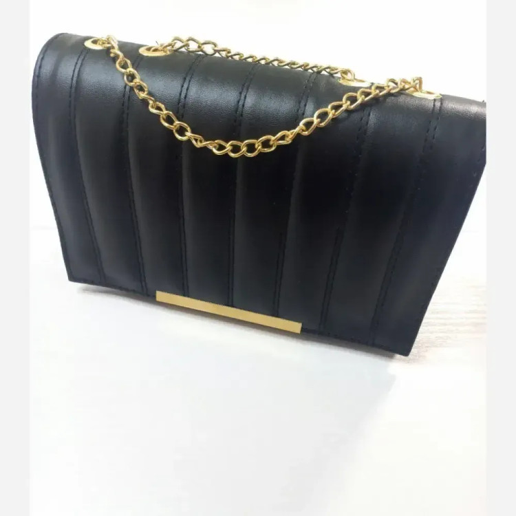 کیف چرم لنسر رنگ مشکی ابعاد 23 در 14 سانتیمتر
