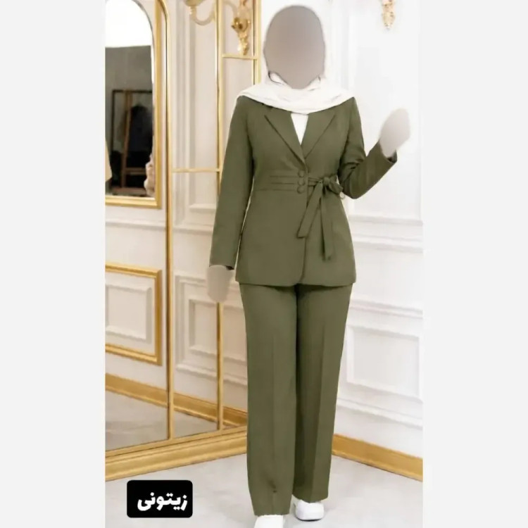 کت شلوار زنانه مدل پرنسس جنس مازراتی سایز 38 تا 48