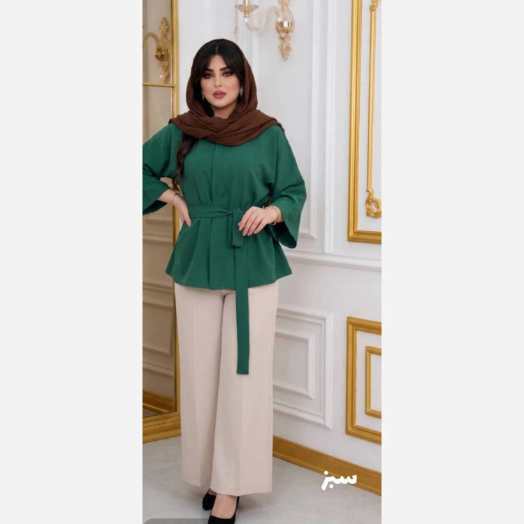 ست مانتو شلوار زنانه مازراتی فری سایز تا 48